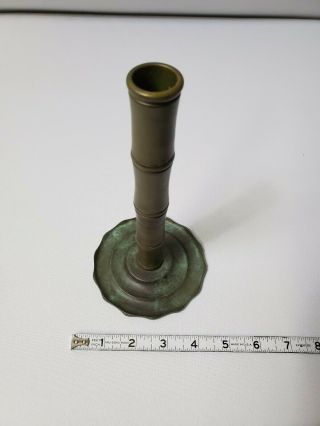 Antique Tiffany studios Bronze Bamboo Candlestick 1206 2