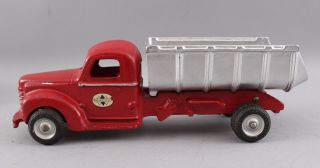 Antique 1940s Arcade Cast Iron International 7100 Construction Dump Truck,  Box 6
