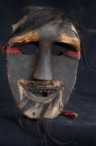 Shaman Mask With Horse Hair And Skin - Kefamenau Area West Timor,  Indonesia