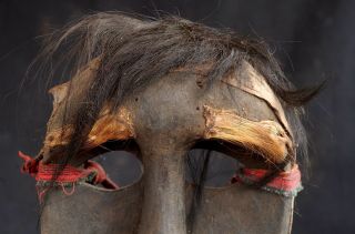 Shaman mask with horse hair and skin - Kefamenau area West Timor,  Indonesia 7