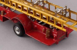 RARE Large Antique 1930s,  Arcade Cast Iron Toy Ladder Fire Mack Truck,  Box 7