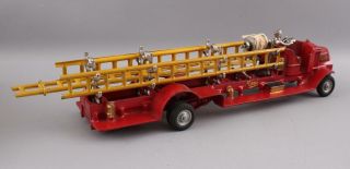 RARE Large Antique 1930s,  Arcade Cast Iron Toy Ladder Fire Mack Truck,  Box 8