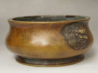 Chinese Exquisite Handmade Bronze incense burner 6