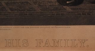 Lrg Antique Engraving Slave Billy Lee & Rev War General Washington His Family 9