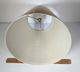 Vintage Mid Century Modern 1960s Lotte Bostlund Jute Fiberglass Lamp Shade 7