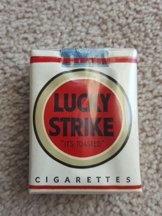 Wwii Lucky Strike Whites Non - Foil Cigarette Pack Cellophane