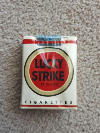 WWII LUCKY STRIKE WHITES NON - FOIL Cigarette Pack Cellophane 2