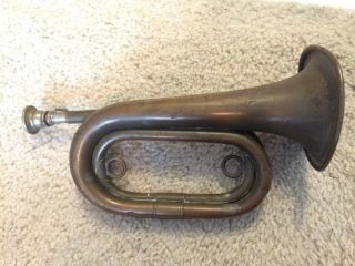Ww1 Us 1917 Dated Small Issued Bugle Has Dents But Seems To Be Playable.