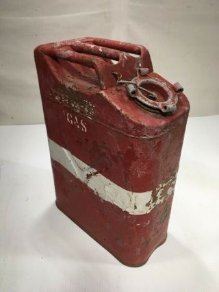 Authentic Vintage 1951 Us Army Korean War Gas / Water Jerry Can Radio Steel