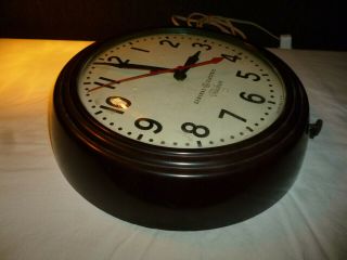 TELECHRON Bubble Glass Bakelite Wall Clock Model 1HA1608 School Office Factory 6