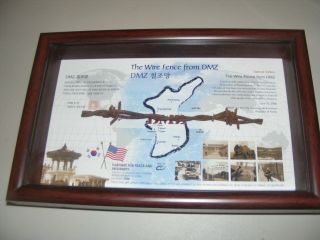 The Barb Wire Fence From Dmz Special Edition Korean War Collectible Framed
