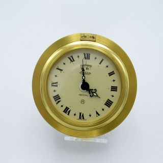 Vintage 8 Day Jaeger Recital Alarm Clock Swiss Made Gold Gilt Filigree Case,  Nr