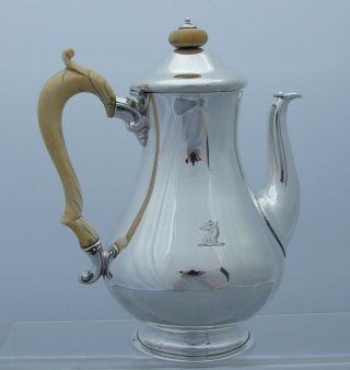 R & S Garrard London Silver Coffee Pot 1840