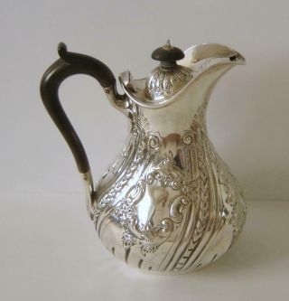 Ornately Embossed Victorian Sterling Silver Coffee Pot Sheffield 1893 412 Grams 12