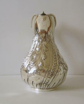 Ornately Embossed Victorian Sterling Silver Coffee Pot Sheffield 1893 412 Grams 3