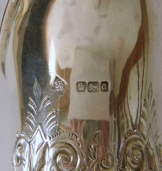 Ornately Embossed Victorian Sterling Silver Coffee Pot Sheffield 1893 412 Grams 8