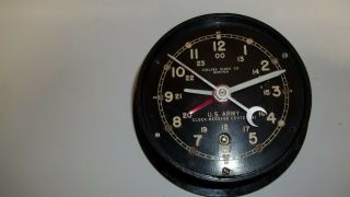 CHELSEA 4 INCH DIAL MILITARY CLOCK – US ARMY CLOCK MESSAGE CENTER - WW2 ERA 2