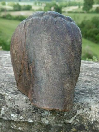 19thc OAK CARVED LION HEAD CORBEL C.  1860 12