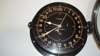 CHELSEA 8.  5 INCH 24 HOUR BLACK DIAL MILITARY CLOCK 2