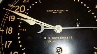 CHELSEA 8.  5 INCH 24 HOUR BLACK DIAL MILITARY CLOCK 3