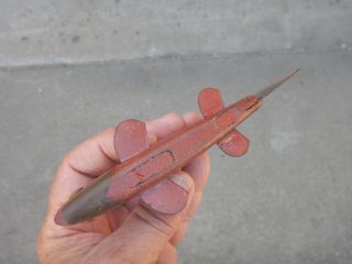 ANTIQUE FISH DECOY GOLDEN TROUT OR EASTERN TROUT OLD FOLK ART ICE FISHING LURE 5