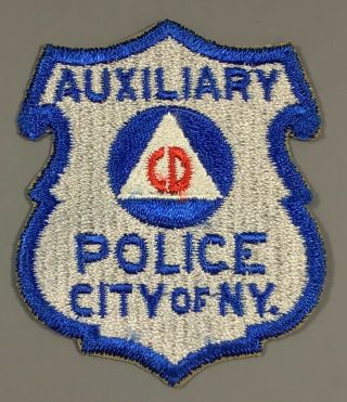 Wwii Us Civil Defense Auxiliary Police City Of Ny Patch Cut Edges No Glow