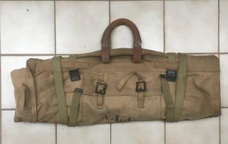 WW1 U.  S.  ARMY OFFICERS LARGE TRAVEL ROLL BAG NAMED AND MARKED AEF 10
