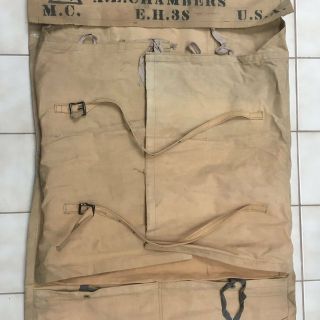 WW1 U.  S.  ARMY OFFICERS LARGE TRAVEL ROLL BAG NAMED AND MARKED AEF 3