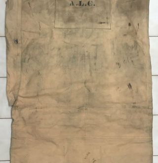 WW1 U.  S.  ARMY OFFICERS LARGE TRAVEL ROLL BAG NAMED AND MARKED AEF 8