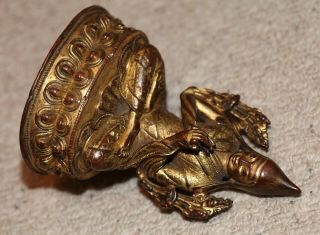 Antique Chinese Tibetan gilt bronze Lama Buddha,  18th 19th century,  Qing Dynasty 10