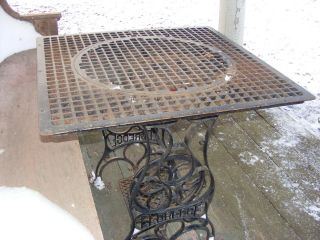 Antique Large Cast Iron 30” X 30”cold Air Return Floor Grate Heat Register Table