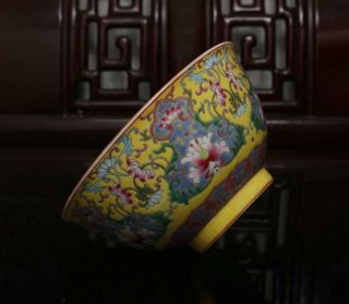 Old Famille Rose Chinese Porcelain Bowl Yongzheng MK 6.  3” 6