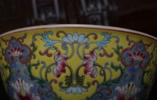 Old Famille Rose Chinese Porcelain Bowl Yongzheng MK 6.  3” 9