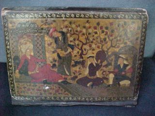 Islamic Persian Painting Illuminated Manuscript Book Cover Paper Mache 2