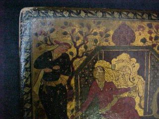 Islamic Persian Painting Illuminated Manuscript Book Cover Paper Mache 8