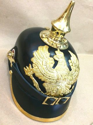Imperial German Prussian Leather Pickelhaube Spike German helmet Vinatge Gift 2