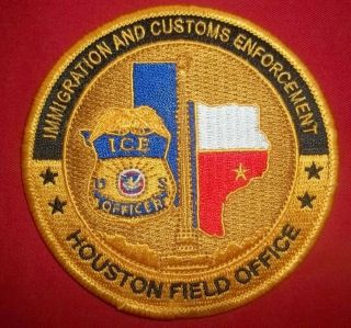 ICE Officer Immigration Customs Enforcement Houston Field Office Obsolete Patch 3