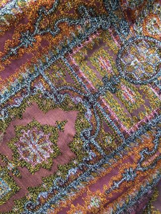 Woven cloth made for Paris Exposition 1855 Edwardian Antique Stunning Colour 6