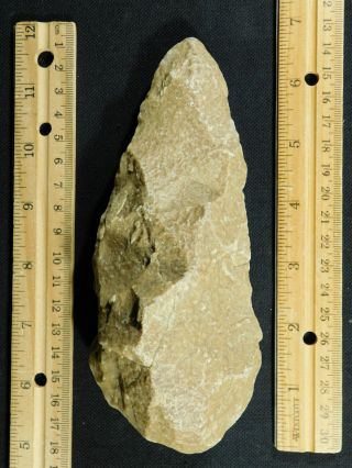 A Big ONE Million Year Old Early Stone Age ACHEULEAN HandAxe Mauritania 383gr e 3