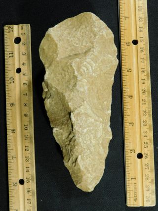 A Big ONE Million Year Old Early Stone Age ACHEULEAN HandAxe Mauritania 383gr e 4