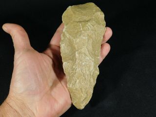 A Big ONE Million Year Old Early Stone Age ACHEULEAN HandAxe Mauritania 383gr e 7
