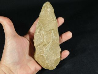 A Big ONE Million Year Old Early Stone Age ACHEULEAN HandAxe Mauritania 383gr e 8