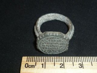 VIKING Ancient Bronze RING with Runes - Circa 7th - 9th Century AD /966 11