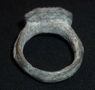 VIKING Ancient Bronze RING with Runes - Circa 7th - 9th Century AD /966 9