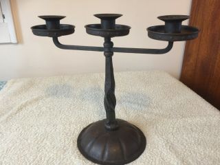 Arts And Crafts Copper Candlesticks After Goberg.