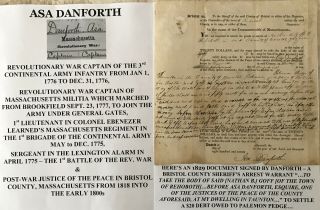 Revolutionary War Captain 3rd Continental Army Infantry Ct Document Signed Rare