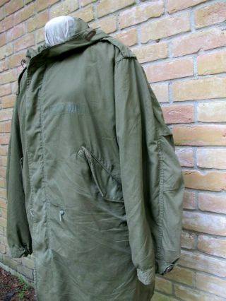 Vintage KOREAN WAR US Army M - 1951 FISH TAIL PARKA w/ Wool Pile Liner,  MEDIUM 2