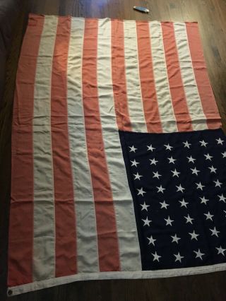 VTG WW2 48 Star US Flag 57x88 4