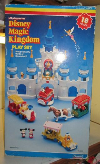 1987 Lil’ Playmates Disney Magic Kingdom Playset Mickey Minnie Donald Goofy Boxe 8