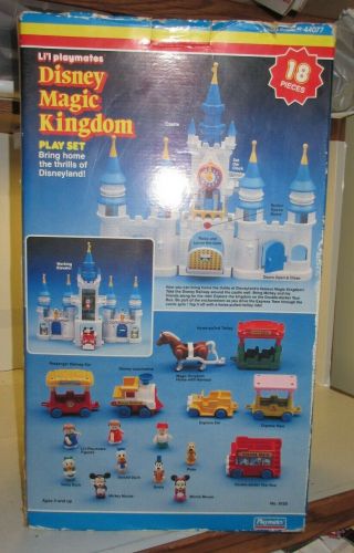 1987 Lil’ Playmates Disney Magic Kingdom Playset Mickey Minnie Donald Goofy Boxe 9